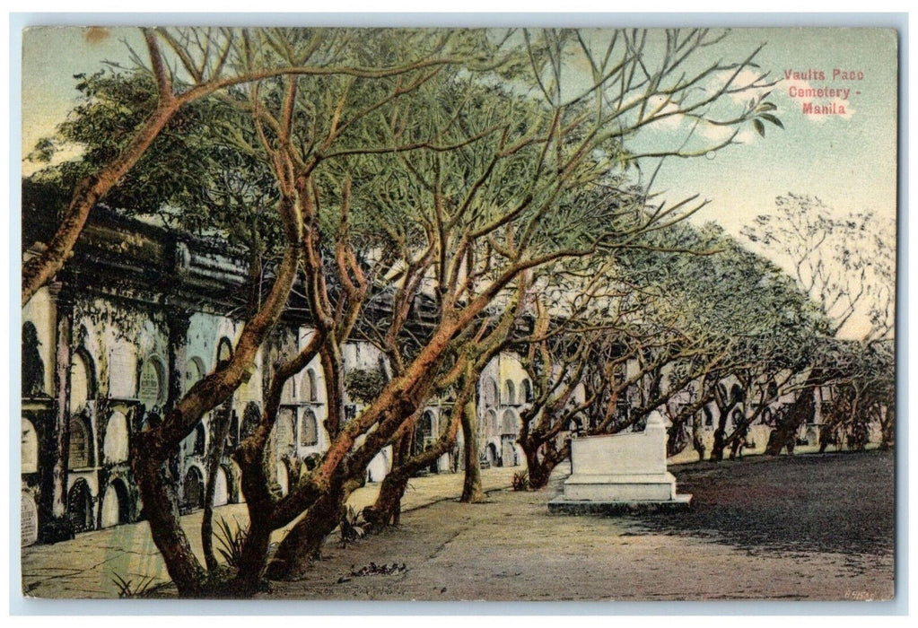 c1910 Vaults Paco Cemetery Manila Philippines Islands Antique Unposted Postcard