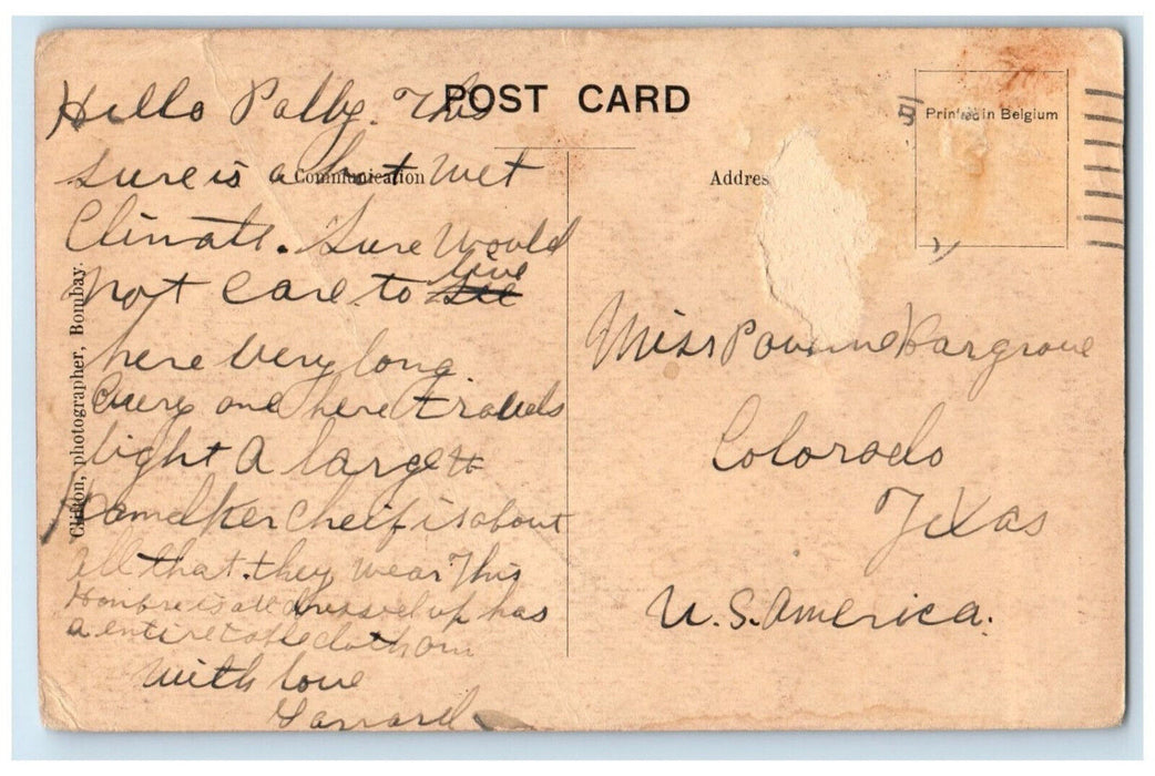 c1940's Arrow Bow Archer Man Taking Photo A. Bhil Mumbai India Unposted Postcard