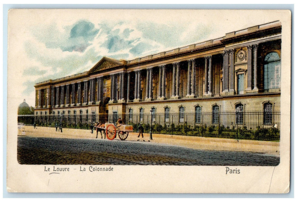 c1905 Le Louvre - La Colonnade Paris France Antique Unposted Postcard