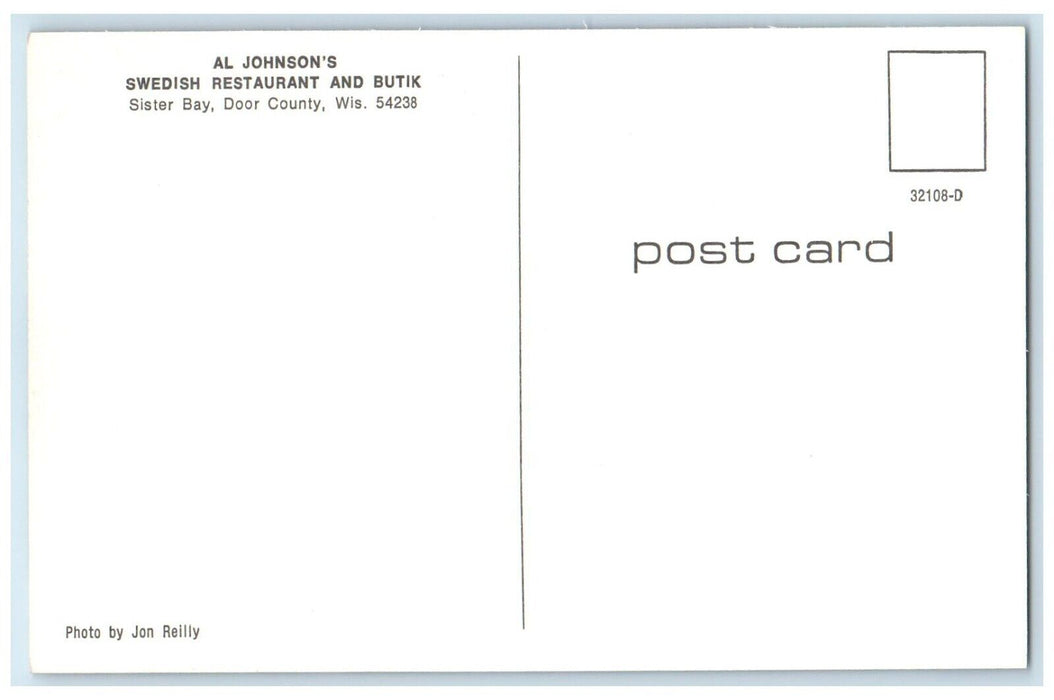c1970's Al Johnson's Swedish Restaurant And Butik Door County WI Postcard