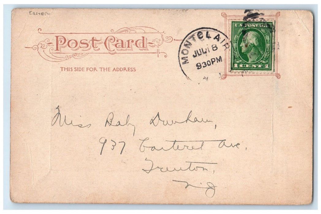 c1905 Easter Bunnies Rabbit Mulford Montclair New Jersey NJ Antique Postcard
