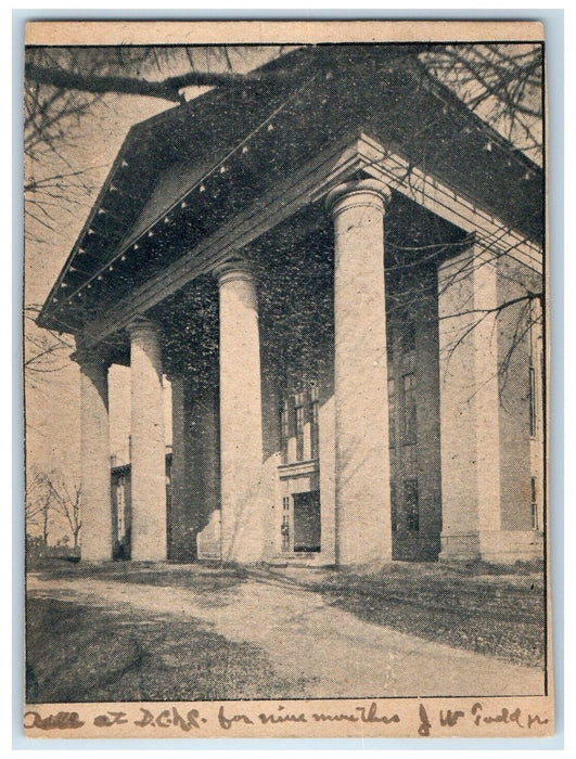 1905 Davidson College Chambers Building Davidson North Carolina CA Postcard