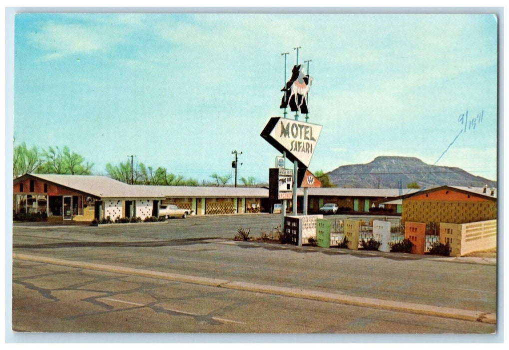 1960 Roadside View Safari Motel Tucumcari New Mexico NM Vintage Antique Postcard