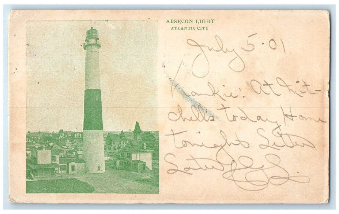 1901 Absecon Light Atlantic City New Jersey NJ Steamboat Expo Antique Postcard