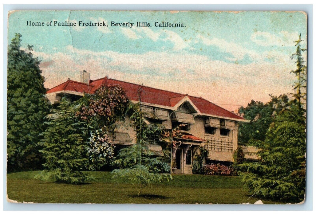 Home Of Pauline Frederick Derg Railroad Wasatch MTS Soldier Mail Stamp Postcard