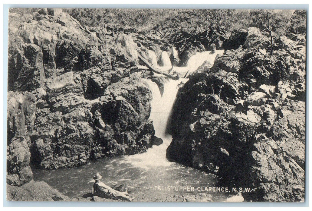 c1910 Falls Upper Clarence New South Wales Australia Antique Unposted Postcard