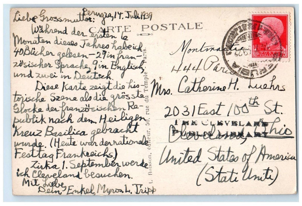 1939 Montage De La Savoyarde Au Sacre-Coeur De Montmarte Paris France Postcard