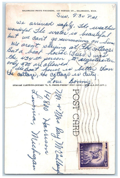 1959 Nazarene Dining Hall Nazarene Camp Indian Lake Michigan MI Vintage Postcard