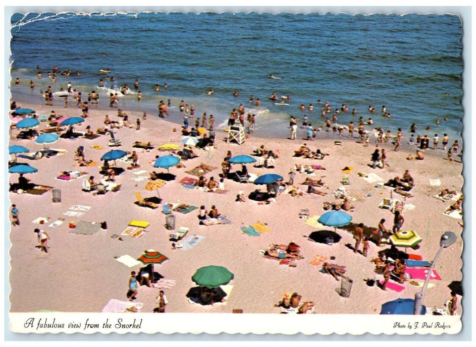1976 View From The Snorkel Rehoboth Beach Dover Delaware DE Vintage Postcard