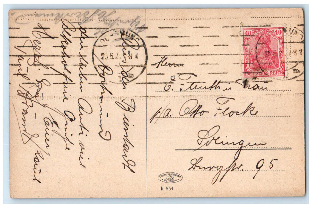 c1920's Port Of The Dortmunder-Ems Canal Dortmund Germany Multiview Postcard