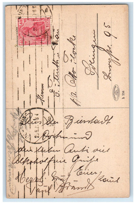 c1920's Port Of The Dortmunder-Ems Canal Dortmund Germany Multiview Postcard