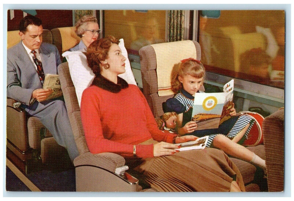 Union Pacific Railroad Restful Travel For Coach Passengers Domeliners Postcard