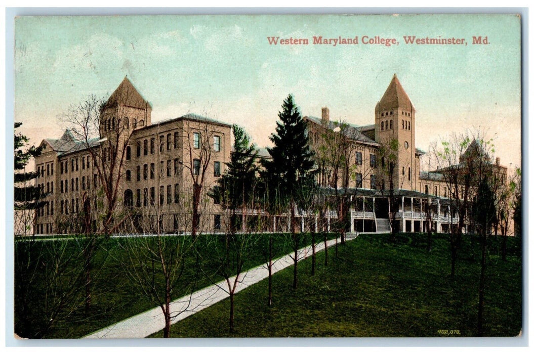 1908 Western Maryland College Westminster Maryland MD Vintage Souvenir Postcard