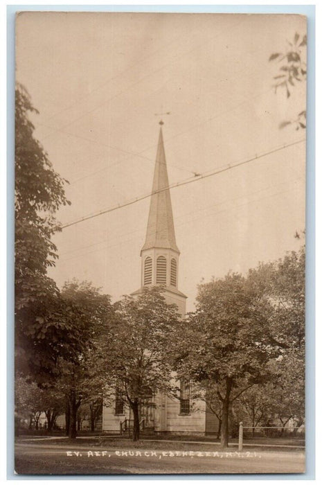 c1910's Church Steeple View Ebenezer New York NY RPPC Photo Unposted Postcard