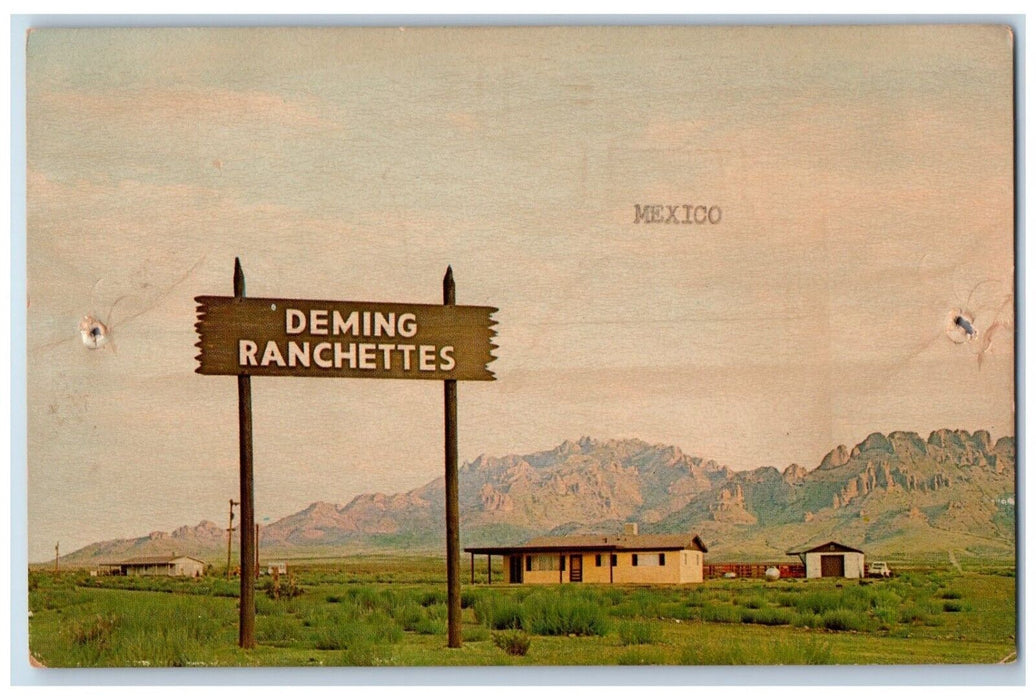 c1960 New Homes Deming Ranchettes Florida Mountains Deming New Mexico Postcard