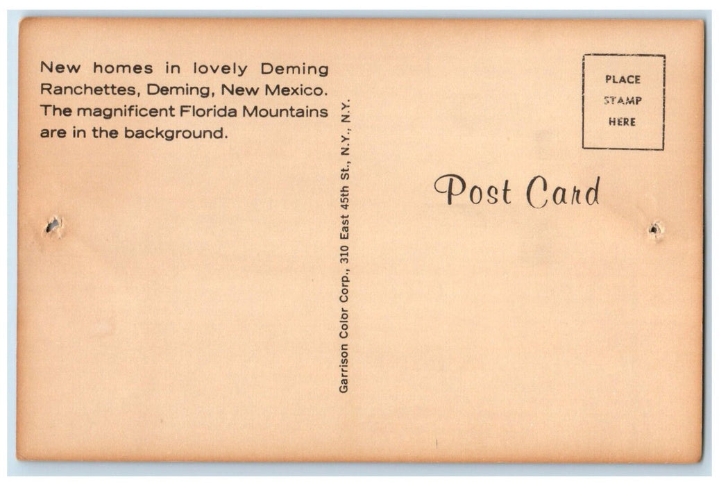 c1960 New Homes Deming Ranchettes Florida Mountains Deming New Mexico Postcard