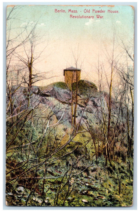1921 Old Power House Revolutionary War Berlin Massachusetts MA Antique Postcard