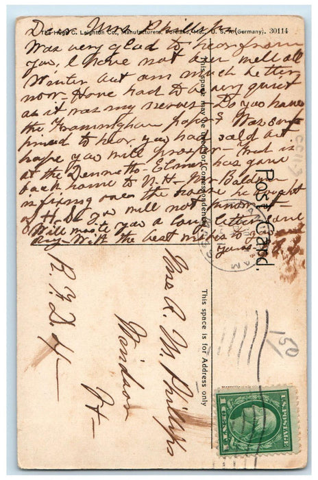 1921 Old Power House Revolutionary War Berlin Massachusetts MA Antique Postcard