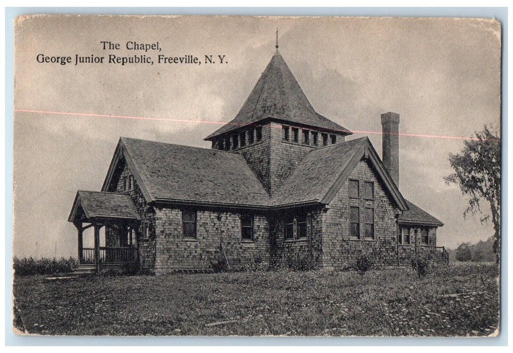 1912 The Chapel George Junior Republic Freeville New York NY Antique Postcard