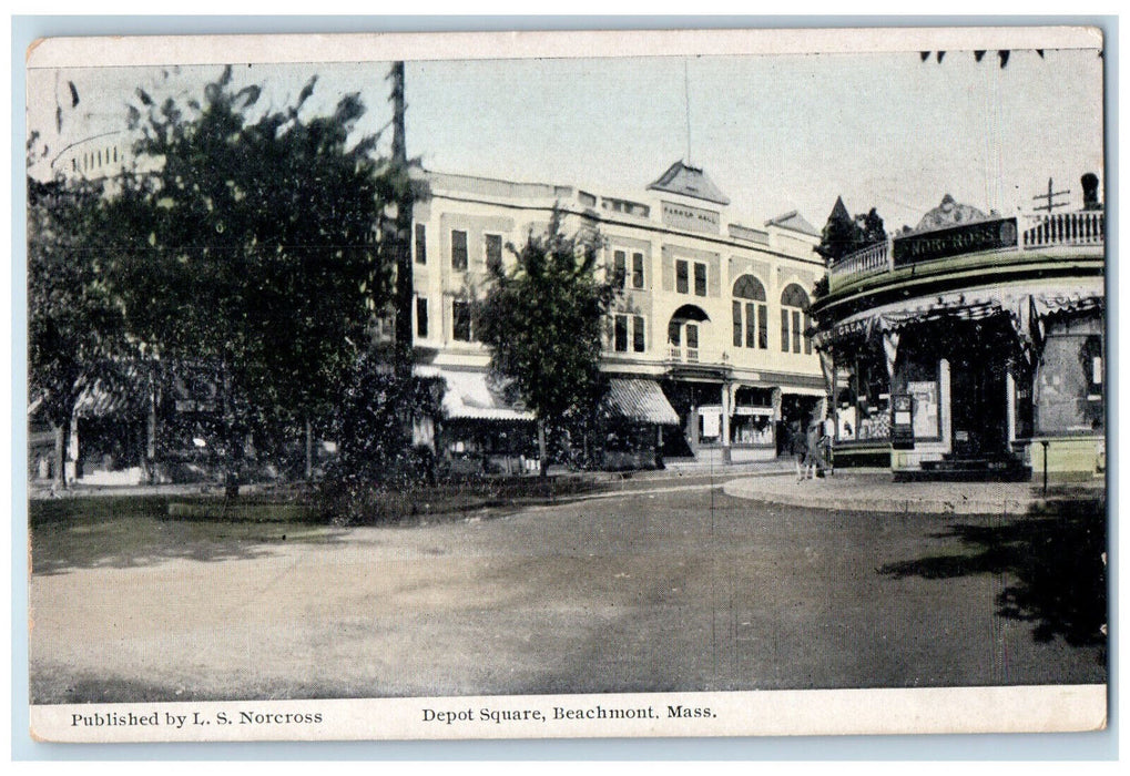 c1910 Depot Square Beachmont Massachusetts MA IS Norcross Antique Postcard