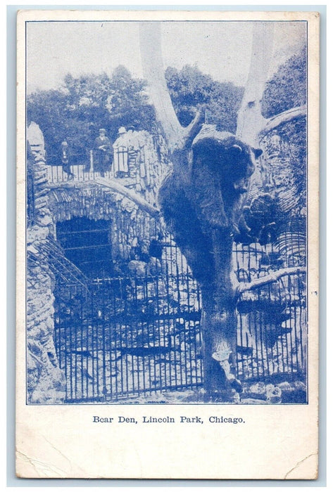 c1910's Bear Den Lincoln Park Chicago Illinois IL Unposted Antique Postcard