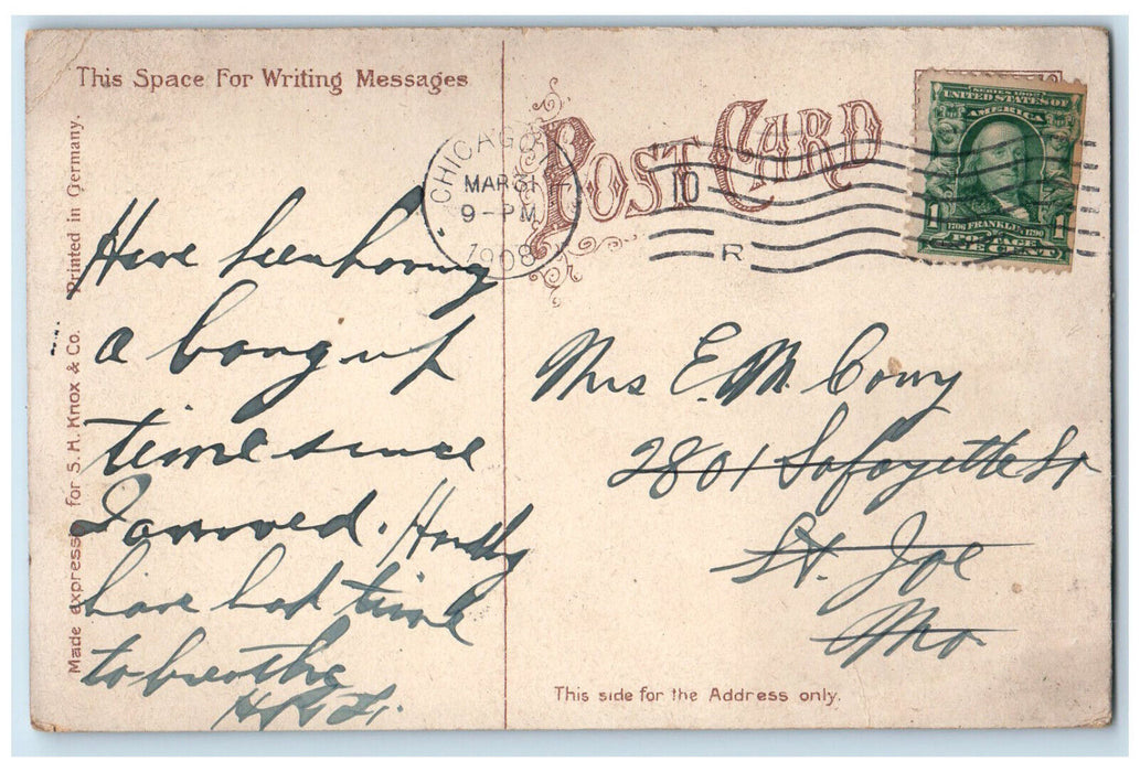 1908 Scene Washington Park Chicago Illinois IL Antique Posted Postcard