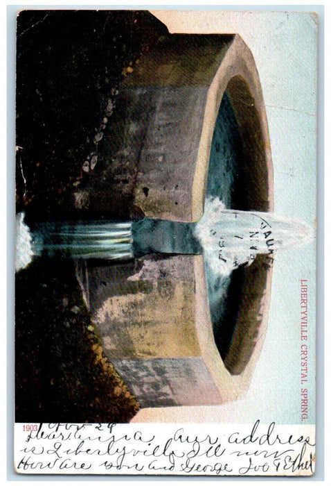1907 Libertyville Crystal Spring Libertyville Illinois IL Posted Postcard
