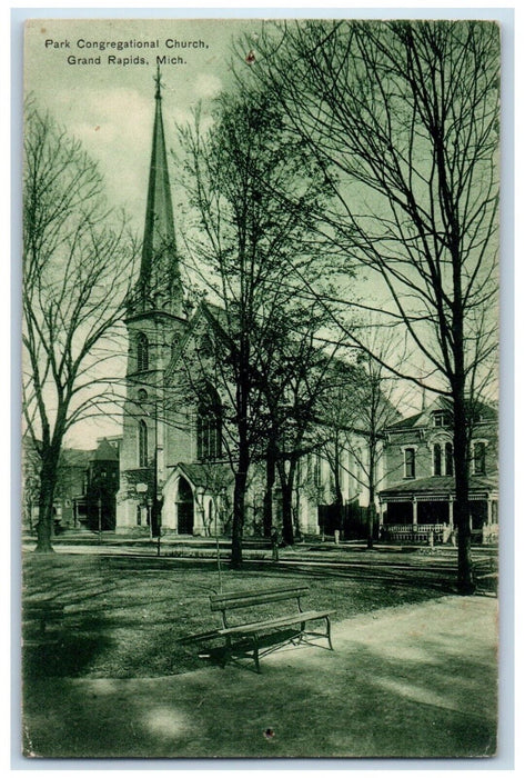 c1950's Park Congregational Church Grand Rapids Michigan MI Unposted Postcard