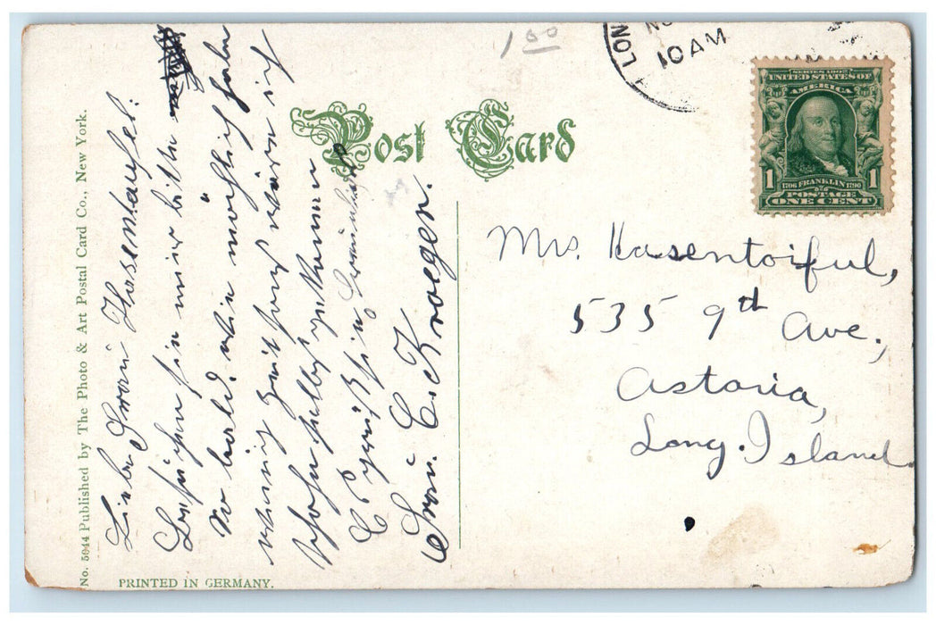 c1910 Jamaica Avenue Astoria Long Island New York NY Antique Postcard