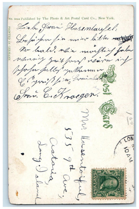 c1910 Jamaica Avenue Astoria Long Island New York NY Antique Postcard