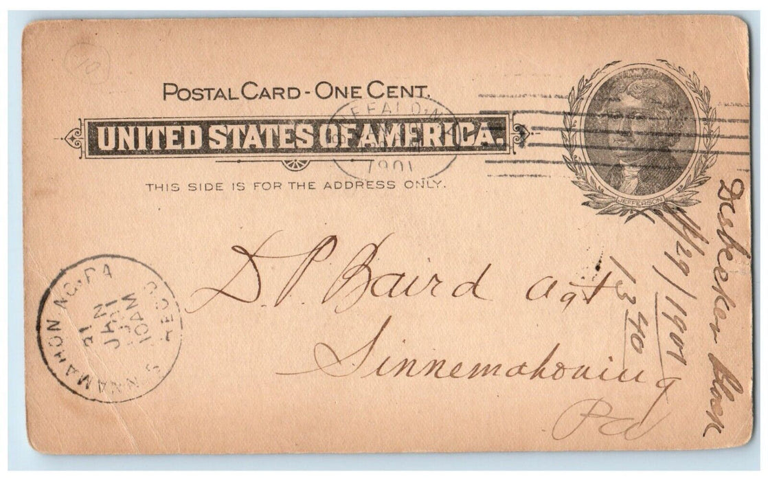 1901 Desbecker Tailoring Co. Enclosing Advertising Buffalo New York NY Postcard