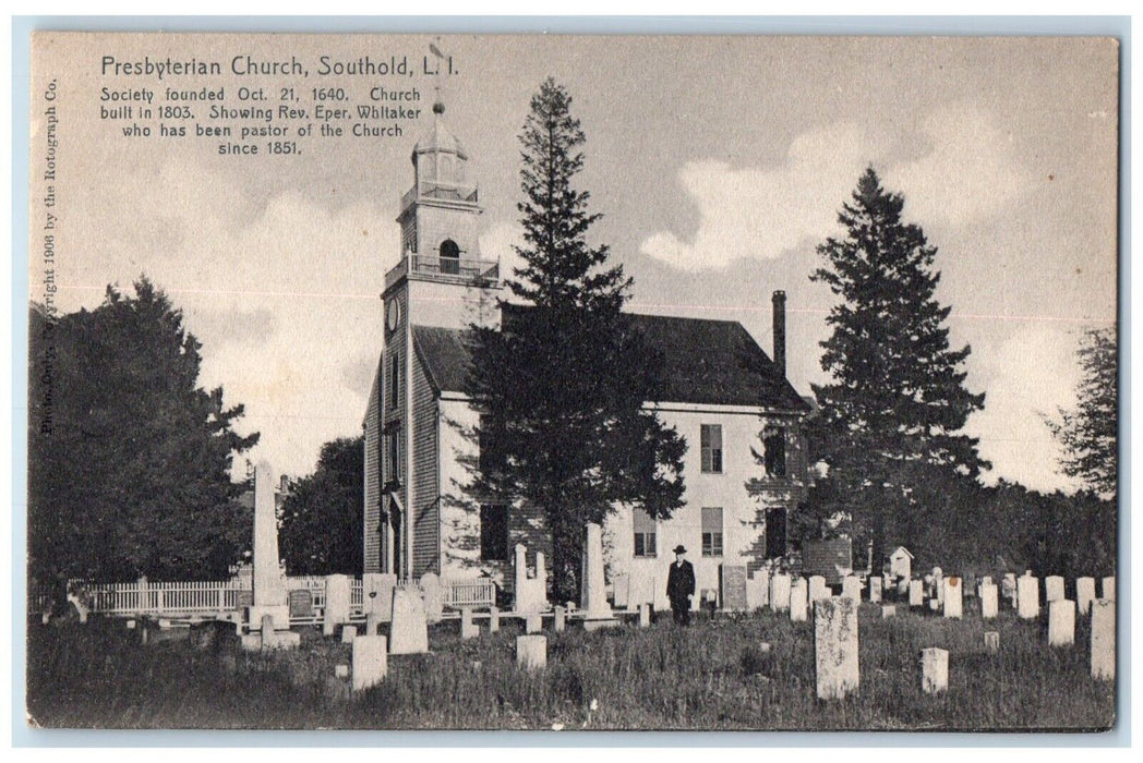 c1910's Presbyterian Church Southold Long Island New York NY Antique Postcard