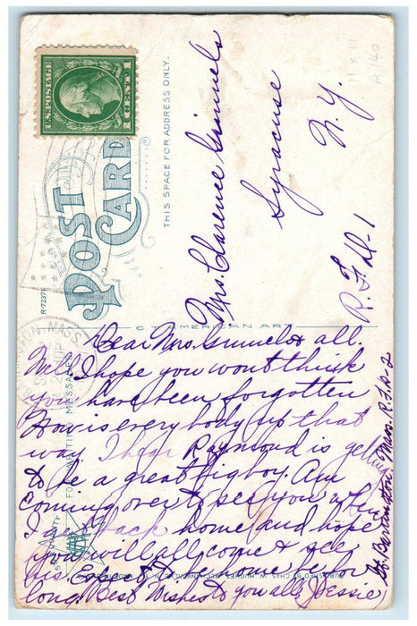 1921 Colonial Inn Great Barrington Massachusetts MA Antique Posted Postcard