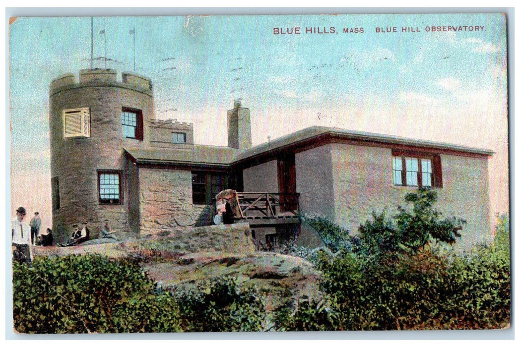1908 Blue Hill Observatory Blue Hills Massachusetts MA Antique Postcard
