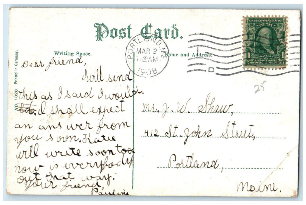 1908 Blue Hill Observatory Blue Hills Massachusetts MA Antique Postcard