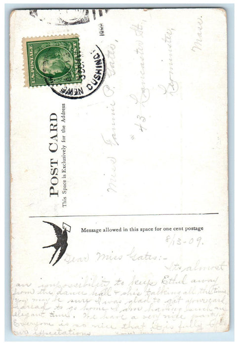 1909 Butler's Toothpick Black Rocks Massachusetts MA Antique Posted Postcard