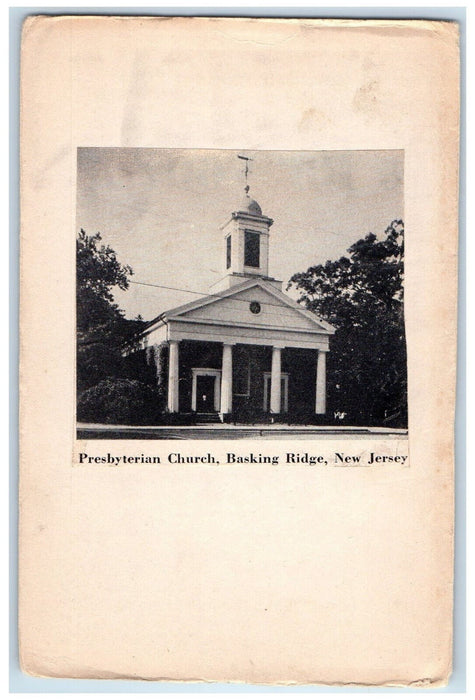 c1940's Presbyterian Church Basking Ridge New Jersey NJ Advertising Postcard