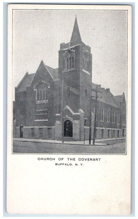 c1905 Church Of Covenant Building Tower Entrance Buffalo New York NY Postcard