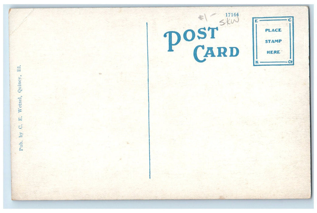 c1910 Adams County Court House Quincy Illinois IL Antique Unposted Postcard