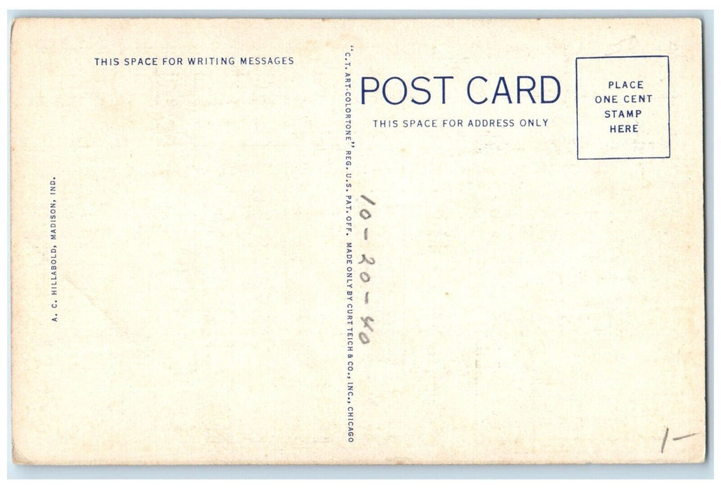 c1940's Split Rock Clifty Falls State Park Madison Indiana IN Vintage Postcard