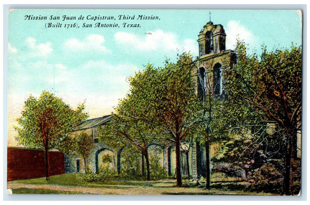 Mission San Juan De Capistran Third Mission San Antonio Texas TX Postcard