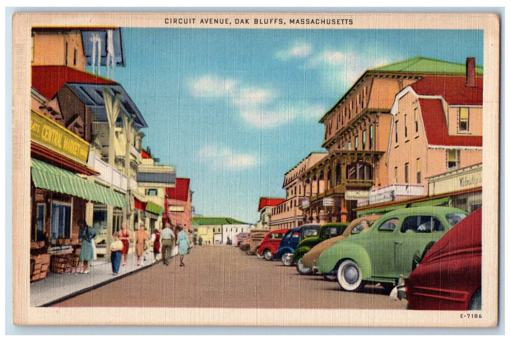 1947 Circuit Avenue Oak Bluffs Massachusetts MA Vintage Posted Postcard