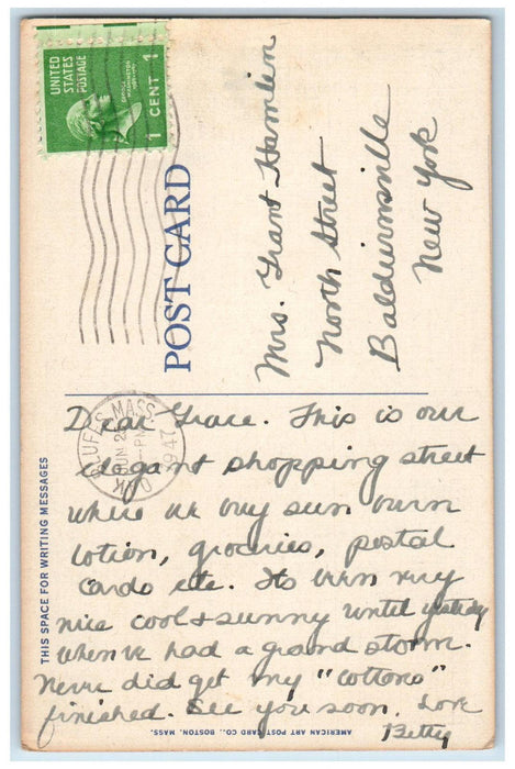 1947 Circuit Avenue Oak Bluffs Massachusetts MA Vintage Posted Postcard