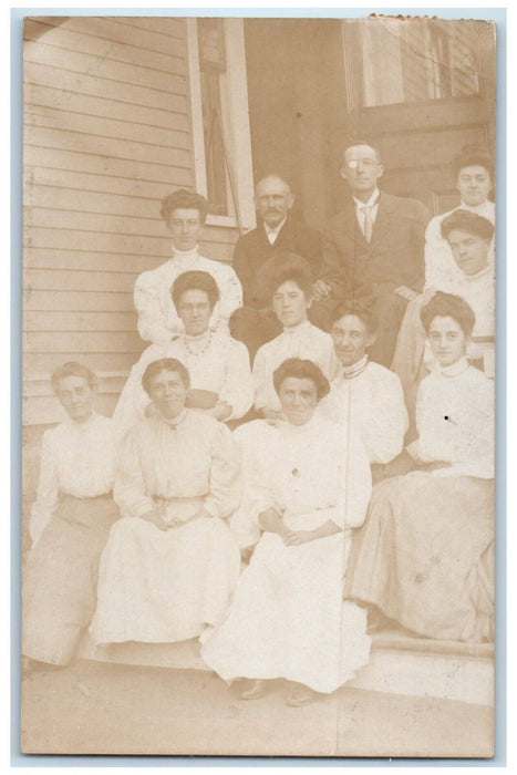 1907 School Staff Whitefield New Hampshire NH RPPC Photo Antique Postcard