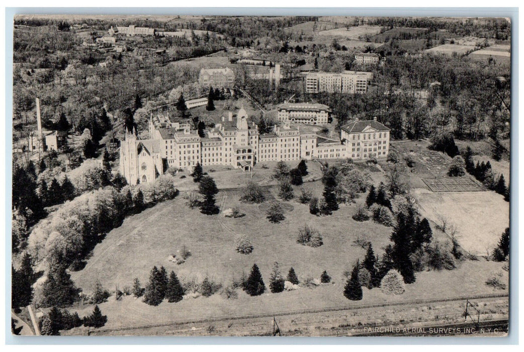c1940's College of St Elizabeth Aerial View Convent Station NJ Unposted Postcard