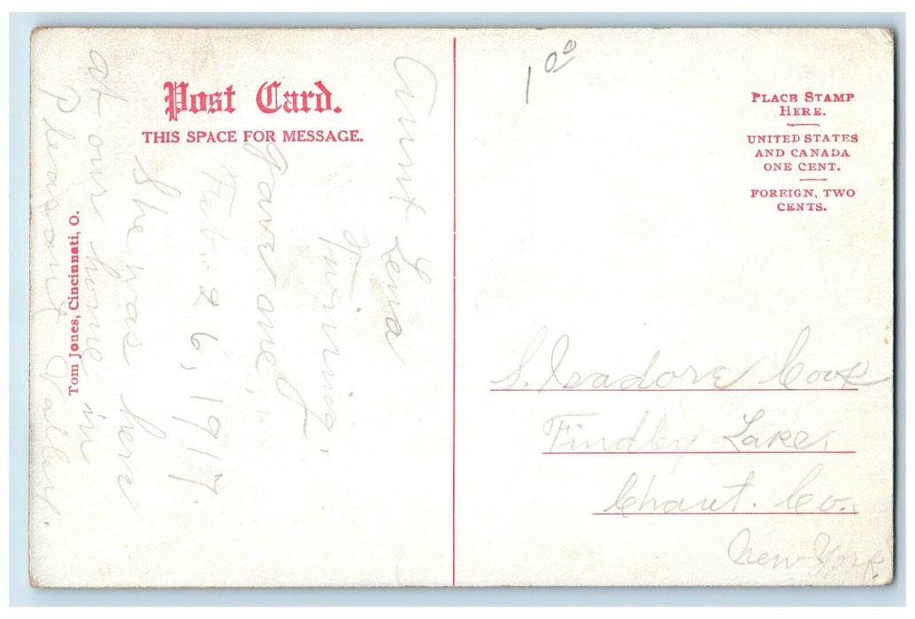 1917 The Weston School Building Elkhart Indiana IN Antique Posted Postcard