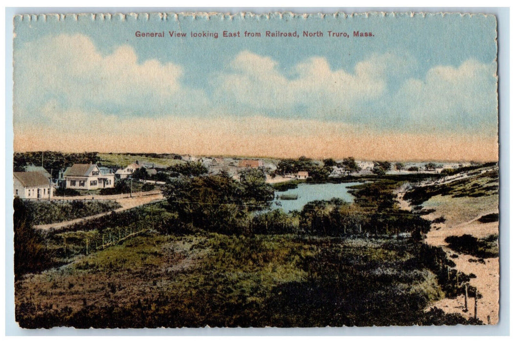 c1910 General View Looking East from Railroad North Truro MA Postcard