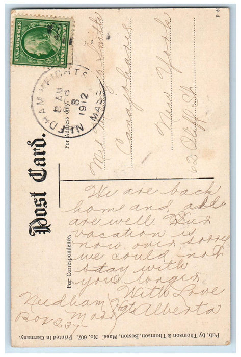 1912 Carter's Underwear Factory No. 1 Needham Heights Massachusetts MA Postcard