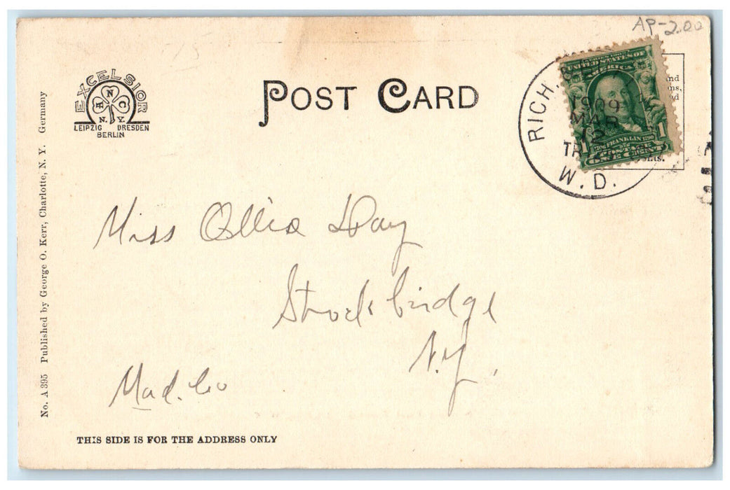 1909 Scene At Genesee Furnace Factory Charlotte New York NY Antique Postcard
