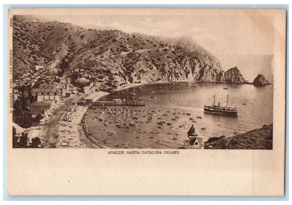 c1905 Steamship Avalon Santa Catalina Island California CA M Rieder Postcard